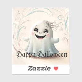Schattige Spookachtige Vriend Halloween Design Sticker