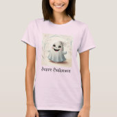 Schattige Spookachtige Vriend Halloween Design T-shirt (Voorkant)
