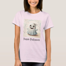 Schattige Spookachtige Vriend Halloween Design T-shirt