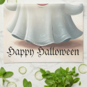 Schattige Spookachtige Vriend Halloween Design Theedoek (Gevouwen)