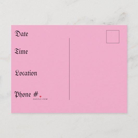 Schattige Spookachtige Vriend Halloween Design Uitnodiging Briefkaart (Achterkant)