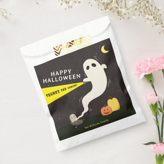 Schattige spookbegraafplaats Halloween Bedankzakje (Gezegeld)