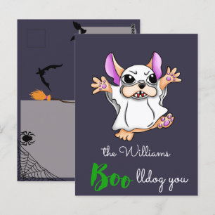 Schattige spookboek knuffels Halloween Briefkaart