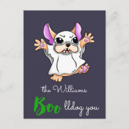 Schattige spookboek knuffels Halloween Briefkaart