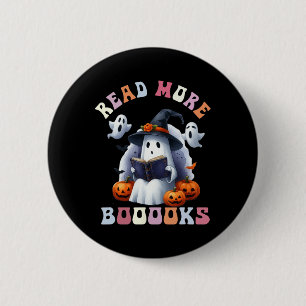 Schattige Spookboek Lees meer Boeken Funny Teacher Ronde Button 5,7 Cm