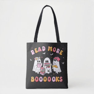 Schattige Spookboek Lees meer Boeken Funny Teacher Tote Bag