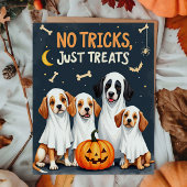 Schattige spookhonden grappige Halloween kaart