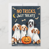 Schattige spookhonden grappige Halloween kaart (Voorkant)