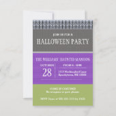 Schattige spookhuis Halloween uitnodiging klein (Achterkant)