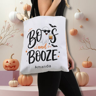 Schattige spookjes en drank Halloween Tote Bag