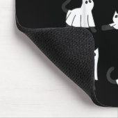 Schattige spookkat grappig Halloween-ontwerp spook Muismat (Hoek)