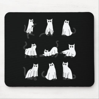 Schattige spookkat grappig Halloween-ontwerp spook Muismat