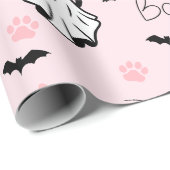 Schattige spookkatten Halloween Cadeaupapier (Rol Hoek)