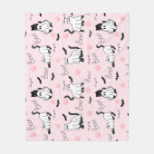Schattige spookkatten Halloween Fleece Deken (Voorkant)