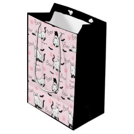 Schattige spookkatten Halloween Medium Cadeauzakje