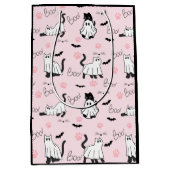 Schattige spookkatten Halloween Medium Cadeauzakje (Voorkant)