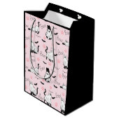 Schattige spookkatten Halloween Medium Cadeauzakje (Achterkant Gekanteld)