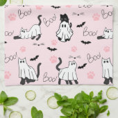 Schattige spookkatten Halloween Theedoek (Gevouwen)