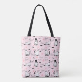 Schattige spookkatten Halloween Tote Bag (Achterkant)