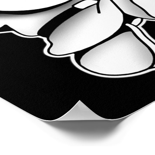 Schattige spookmasker Spooky Blackwork Poster (Hoek)