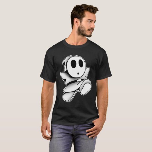 Schattige spookmasker Spooky Blackwork T-shirt (Voorkant volledig)