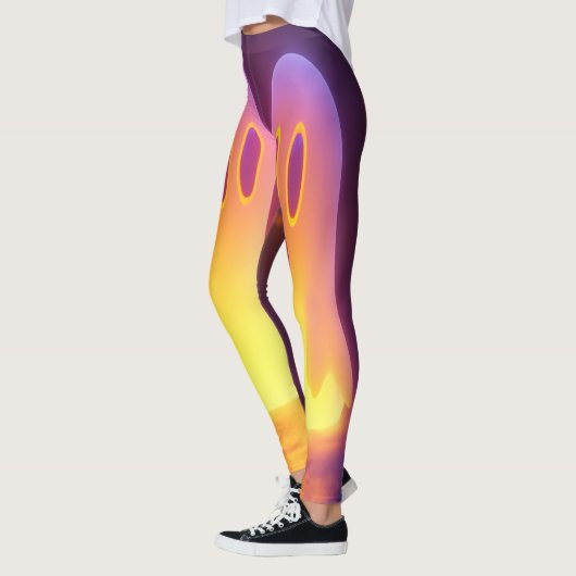 Schattige spookpaar – Glow in the Dark Style Art Leggings (Links)