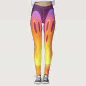 Schattige spookpaar – Glow in the Dark Style Art Leggings (Voorkant)