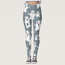 Schattige spookpatroon Halloween Spooky Kawaii Des Leggings