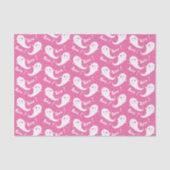 Schattige spookpatroon roze Halloween-weefselpapie Tissuepapier (Voorkant)