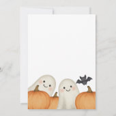 Schattige spookpompoen Halloween-feest Kaart (Achterkant)