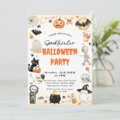 Schattige spooktaculair Halloween feest Kaart (Staand voorkant)