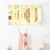 Schattige Spooktacular Halloween-feest Spandoek (Insitu)