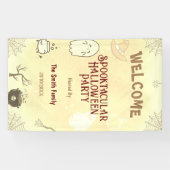 Schattige Spooktacular Halloween-feest Spandoek (Horizontaal)