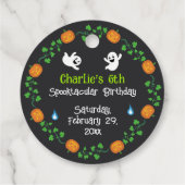 Schattige Spooktacular Halloween Monster Fun Bedan Bedankjes Labels (Achterkant)