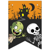 Schattige Spooktacular Halloween Monster Happy Bir Vlaggetjes (Eerste vlag)