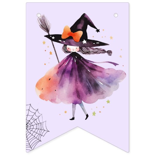 Schattige Spooktacular Halloween verjaardagsfeestj Vlaggetjes (Eerste vlag)