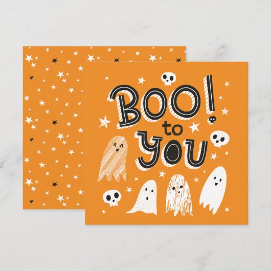 Schattige spooky boo voor jou (Voorkant / Achterkant)