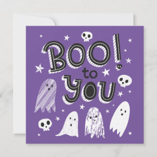 Schattige spooky boo voor jou bedankkaart