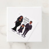 Schattige & Spooky Gepersonaliseerde Familie Hallo Bedankjes Labels (In situ)