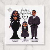 Schattige & Spooky Gepersonaliseerde Familie Hallo Bedankjes Labels (Voorkant)