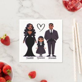 Schattige & Spooky Gepersonaliseerde Familie Hallo Servet