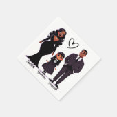 Schattige & Spooky Gepersonaliseerde Familie Hallo Servet (Hoek)