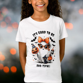 Schattige Spooky Ghost Girl Halloween T-shirt