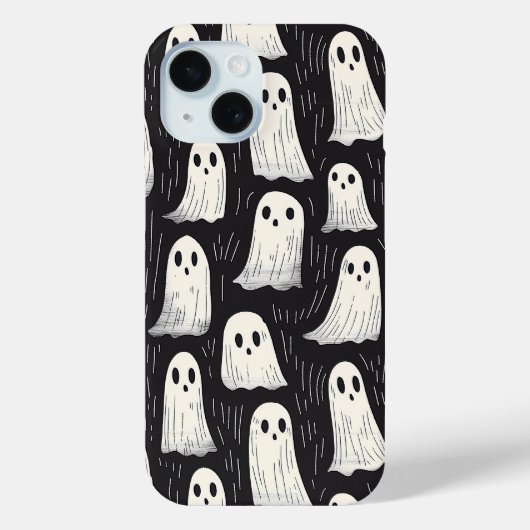 Schattige Spooky Ghost Halloween Pattern Case-Mate iPhone Case (Achterkant)