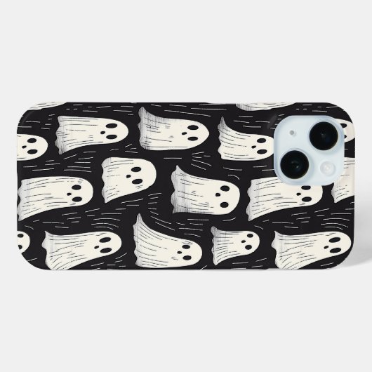 Schattige Spooky Ghost Halloween Pattern Case-Mate iPhone Case (Achterkant (horizontaal))