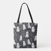 Schattige Spooky Ghost Halloween Pattern Tote Bag (Achterkant)