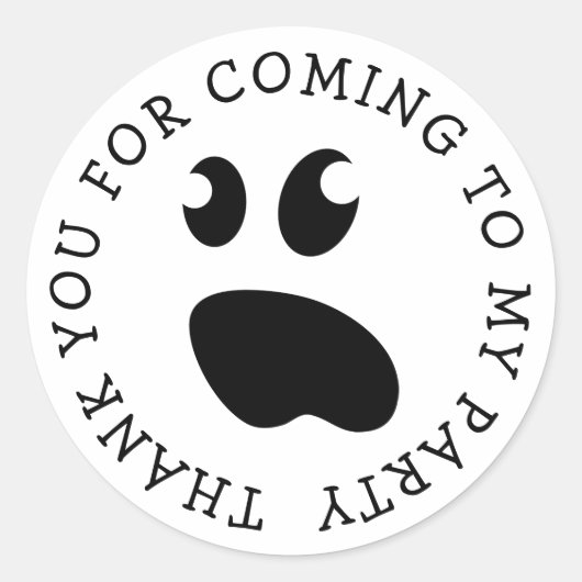 Schattige spooky ghost kind Halloween Verjaardagsf Ronde Sticker (Voorkant)