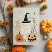 Schattige & Spooky Ghost met Jack-o'-Lanterns Hall Briefkaart