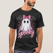 Schattige Spooky Ghost Shirt | Pink Bow Pastel Hal (Voorkant)