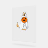 Schattige Spooky Golden Retriever Ghost Classic T- Acryl Bord (Hoek)